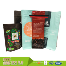 Free Sample Custom Printed Food Grade Aluminum Foil Coffee Bag Packaging With Valve Or Tin Tie
